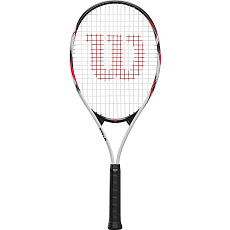 Ракетка б/т Wilson Fusion XL Gr2, WR199110U2, для любит, алюминий, со струнами, черно-бело-красный
