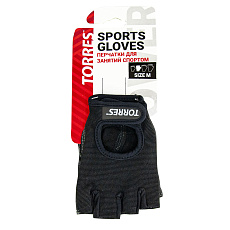 Перчатки для занятий спортом TORRES, PL6047XL, р.XL, нейлон, нат.замша и кожа подбивка 3 мм,чер