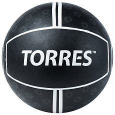 Медбол TORRES 13 кг, AL002313, резина, диаметр 27,5 см, черно-белый
