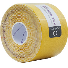Тейп кинезиологический Tmax Extra Sticky Yellow (5 см x 5 м), 423174, желтый