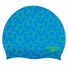 Шапочка для плав. дет. SPEEDO BoomStar Jr, 8-08386F302, ГОЛУБО-ЗЕЛЕНЫЙ, силикон