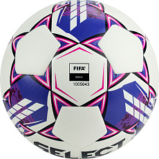 Мяч футб. SELECT Atlanta DB, 0575960900, р.5, FIFA Basic, 32пан, гл.ТПУ, гибрид.сш, бело-фиолетовый