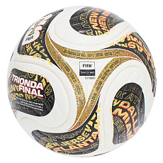 Мяч футб. ADIDAS WC26 Trionda Final PRO, JY8928, р.5, FIFA PRO, 4пан, ПУ, термосш, бел-черн-золотист