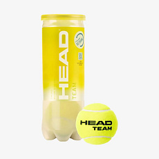 СЦ* Мяч теннисный HEAD Team 3B, 575703,уп.3 шт, НЕГЕРМ.УПАК., одобр.ITF,фетр, нат.резина, желтый