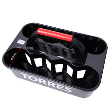 Контейнер для бутылок TORRES, SS1030, на 8 бутылок, не складывается, черно-бело-красный