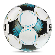 Мяч футб. SELECT Numero 10 V26, 0575071002, р.5, FIFA Basic, 32п, ПУ, гибр.сш, бело-черно-бирюзовый