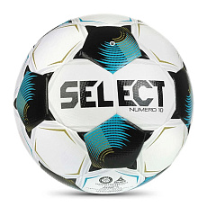 Мяч футб. SELECT Numero 10 V26, 0575071002, р.5, FIFA Basic, 32п, ПУ, гибр.сш, бело-черно-бирюзовый