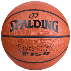 Мяч баск. SPALDING TF-150 Varsity Logo FIBA 84421z, р.7, FIBA Approved (Level 2),резина, коричн-черн