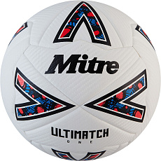 Мяч футб. MITRE Ultimatch One 24, 5-B01789C29, р.5, FIFA Basic, 24 пан, ТПУ, термосшив., бело-черный
