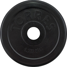 Диск обрезин. TORRES 1,25 кг, PL50681, d.26мм, металл в резиновой оболочке, черный