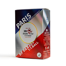 Мяч для настольного тенниса DOUBLE FISH PARIS 2024 Olympic Games 3***, PAR40+, ITTF Approved, 6шт.
