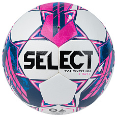 Мяч футб. SELECT Talento DB Light V23, 0773860009 р.3, 290-310г, 32п, ПУ, гибрид.сш, бело-розово-син