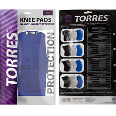 СЦ*Наколенники спортивные TORRES Active, PRL112223L-03, р.L, нейлон, ПУ, синий