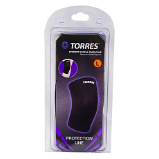 Суппорт колена закрытый TORRES, PRL6005L, р.L, неопрен 3 мм, черный