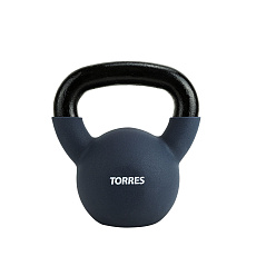 Гиря TORRES 8 кг, PL55228, чугун в неопреновой оболочке, серый