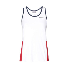 Майка женская HEAD Club Tank Top 814429-WHRD-L, размер L, бело-красный