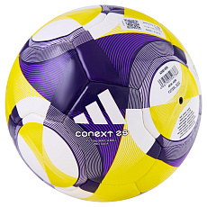 Мяч футзал. ADIDAS Conext 25 Pro Sala JH1278, р.4, FIFA Quality Pro, 18п, ПУ, руч.сш, фиолетово-желт