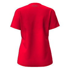 Футболка женская HEAD Club Original T-Shirt W 814845-RD-L, р.L, хлопок, полиэстер, эластан, красный
