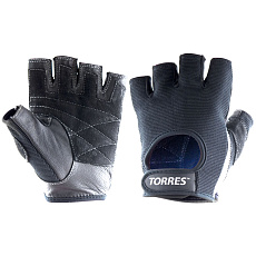 Перчатки для занятий спортом TORRES, PL6047L, р.L, нейлон, нат.замша и кожа, подбивка 3 мм, чер