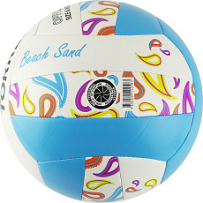 Мяч вол. пляжн. TORRES Beach Sand Blue, V32095B, р.5, синт.кожа (ТПУ),маш.сш,бут.к,бел-голуб