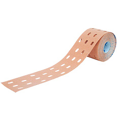 Тейп кинезиологический CureTape Punch Neutral, 5 см x 5 м, 160622, перфорированный, телесный