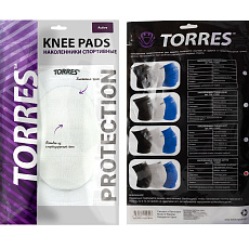 СЦ*Наколенники спортивные TORRES Active, PRL112223L-01, р.L, нейлон, ПУ, белый