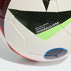 Мяч футзал. ADIDAS Euro 24 Fussballliebe Training Sala IN9377, р.4, 18 пан., ПУ, руч.сш, мультиколор