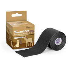 Тейп кинезиологический Tmax Vet (6см x 5м), арт. 425141, хлопок, черный