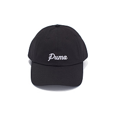 Бейсболка спорт. PUMA ESS Script Logo Dad Cap, 02703901, 100% хлопок, черный