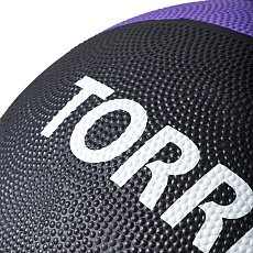 Медбол TORRES 5 кг, AL00225, резина, диаметр 23,8 см, черно-фиолетовый