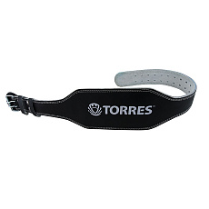 Пояс тяжелоатлетическийTORRES, PRL619018XL, р.XL (130 см), шир. 15 см, нат.прес.кожа, черный