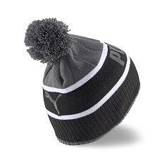Шапка спорт. PUMA Ws Pom Beanie, 02403901, 100% полиэстер, черно-серый