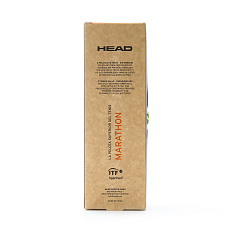 Мяч теннисный HEAD Marathon 3B, 578183, крафт. упак.3шт, без давления, фетр, нат.резина,желтый