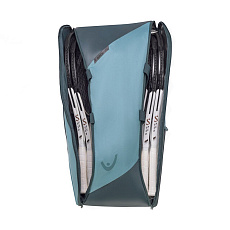Сумка-чехол HEAD Tour Racquet Bag L, 260713-CB, с карманом для 9 тен.ракеток, сине-темно.бирюзовый