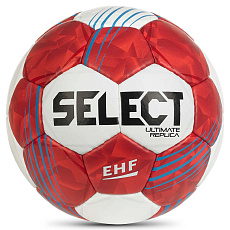Мяч ганд. SELECT Ultimate Replica v26, 1672858103, р.3, EHF Appr, ПУ, руч.сш,  бело-красно-синий