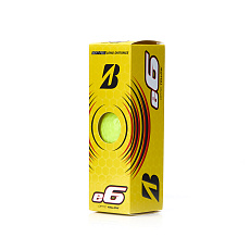 Мяч для гольфа Bridgestone e6 Yellow,  BGB3EYX, 3 шт/уп, желтый