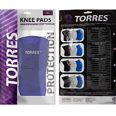 Наколенники спортивные TORRES Slim, PRL112221S-03, размер S, пара, синий