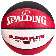 СЦ*Мяч баск. SPALDING Super Flite 76929z, р.7, синт. кожа ( композит), красно-черно-белый