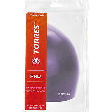 Шапочка для плав. TORRES Pro, SW-12205BL, фиолетовый, силикон