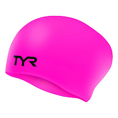 Шапочка для плав. TYR Long Hair Wrinkle-Free Silicone Cap, LCSL-693, РОЗОВЫЙ, силикон
