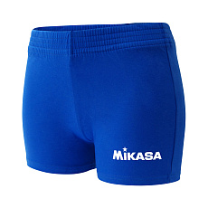 Шорты тренир. жен. MIKASA MT165-029-XL, р.XL, 92% хлопок, 8% эластан, синий