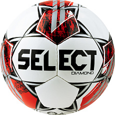 Мяч футб. SELECT Diamond V23, 0855360003, р.5, FIFA Basic, 32пан, гл.ТПУ, руч.сш, бело-красный