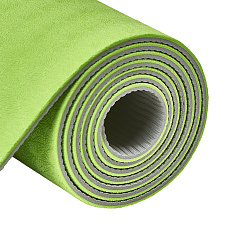 Коврик для йоги TORRES Comfort 4 YL10074, толщина 4 мм, TPE, зелено-серый