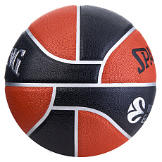 Мяч баск. SPALDING TF-500 Excel Euroleague р.7, 77101z, композит, коричнево-черный