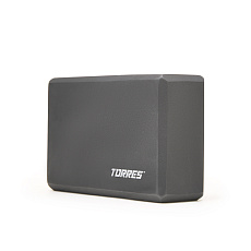 Блок для йоги TORRES, YL8005GR, размер 8x15x23 см, материал ЭВА, серый