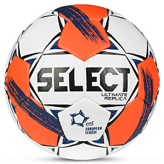 Мяч ганд. SELECT Ultimate Replica v25, 3571854745, р.2 (Jr), ПУ, руч.сш,бело-оранжев-т.син