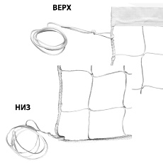 Сетка вол., FS-V-№1, бел., 9.5х1м, нить 3,5мм ПП, яч. 10 см., верх.лента ПП 5 см, без троса, бел