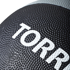 Медбол TORRES 7 кг, AL00227, резина, диаметр 23,8 см, черно-серо-белый