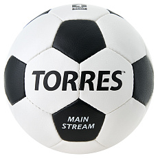 Мяч футб. TORRES Main Stream, F30184,р.4, 32 пан. ПУ, 4 под. слоя, руч. сшив., бело-черный