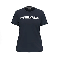 Футболка женская HEAD Club Original T-Shirt W 814845-NV-L, р.L, полиэстер, хлопок, эластан, т.синий
